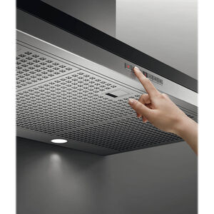 Fisher & Paykel Series 7 36 in. Convertible Chimney Style Range Hood with 600 CFM, 4 Fan Speeds & 2 LED Lights - Stainless Steel, , hires