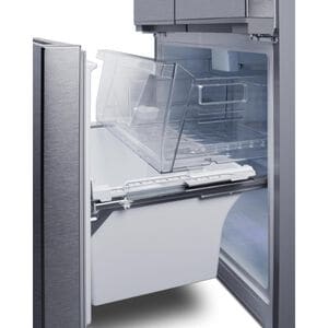 Summit 30 in. 16.1 cu. ft. Counter Depth French Door Refrigerator with Ice Maker - Stainless Steel, , hires