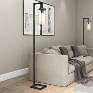 Hudson & Canal Malva Floor Lamp with Seeded Glass, , hires