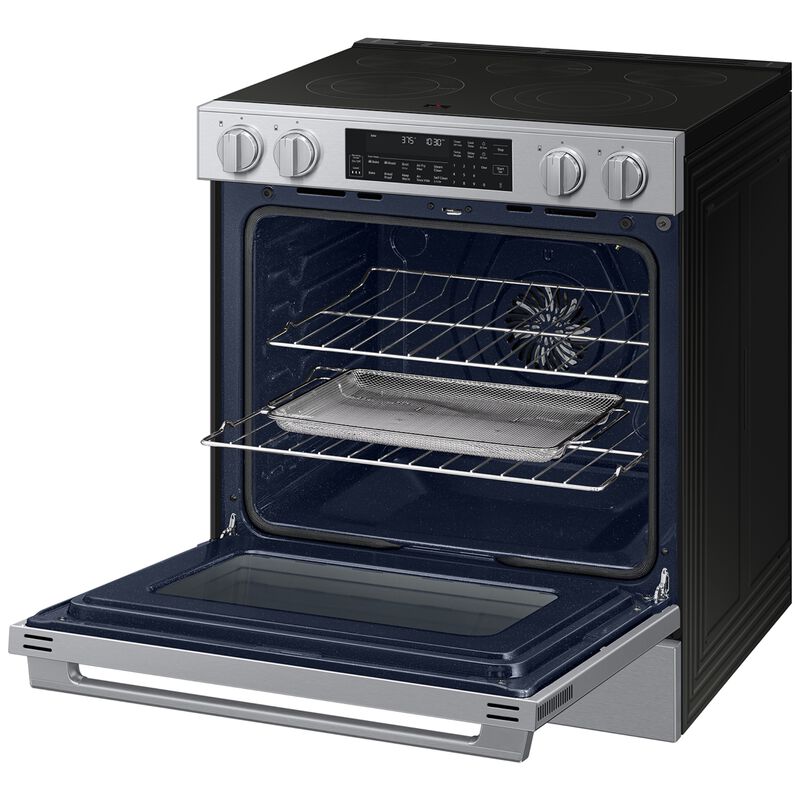 Samsung Bespoke 30 in. 6.3 cu. ft. Smart Air-Fry True European Convection Slide-In Electric Range with Radiant Burners - Stainless Steel, Stainless Steel, hires
