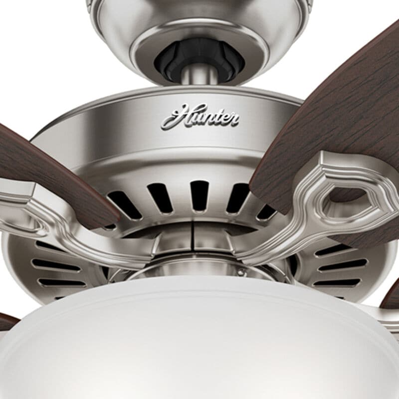 Hunter Builder 52 in. Ceiling Fan with LED Light Kit and Pull Chain - Brushed Nickel, Brushed Nickel, hires