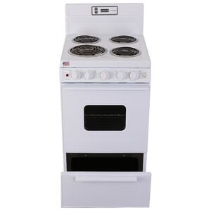 Premier 20 in. 2.4 cu. ft. Electric Range with Coil Burners - White, , hires