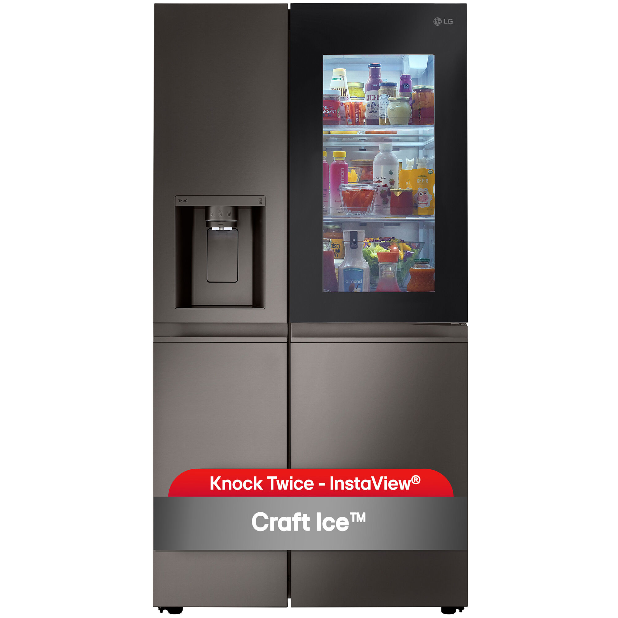 LG InstaView36 in. 27.1 cu. ft. Smart Side by Side Refrigerator