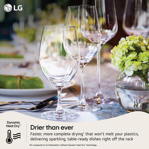 LG 24 in. Top Control Smart Dishwasher with 46 dBA Sound Level, 3rd Rack, QuadWash Pro & Dynamic Heat Dry - PrintProof Stainless Steel, , hires