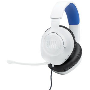 JBL Quantum 100P Wired Over-Ear Gaming Headset with Detachable Boom Mic - White, , hires