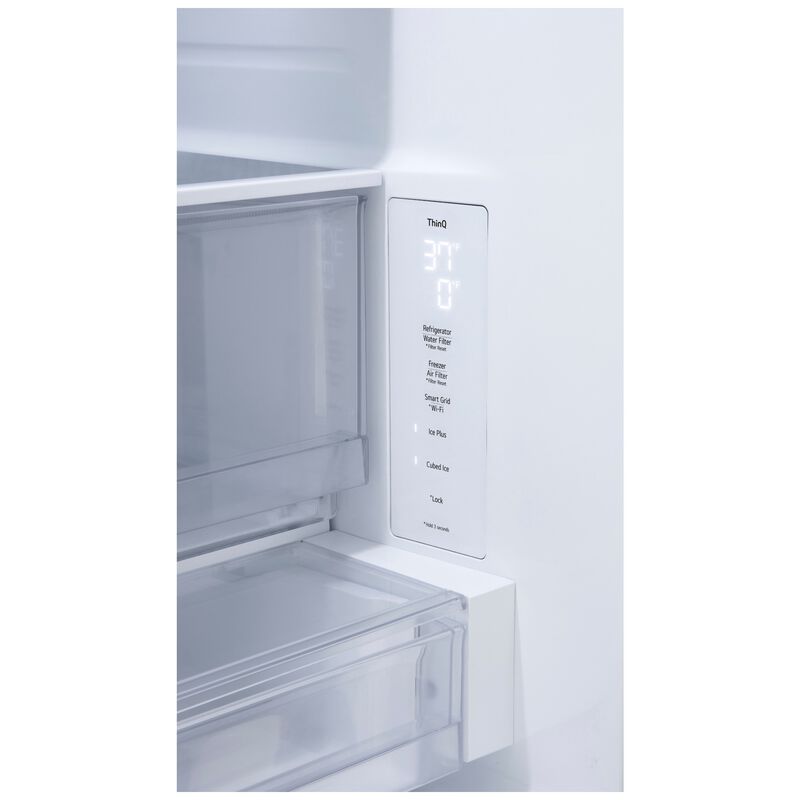 LG 36 in. 26.5 cu. ft. Smart Counter Depth French Door Refrigerator with Internal Water Dispenser - Black Stainless Steel, , hires