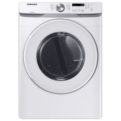 Samsung 27 in. 7.5 cu. ft. Stackable Electric Dryer with Sanitize Cycle & Sensor Dry - White | DVE45T6000W