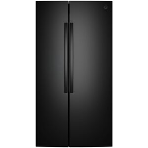 GE 36 in. 28.5 cu. ft. Garage-Ready Side-by-Side Refrigerator - Black, Black, hires