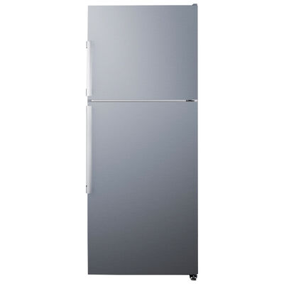 Summit 28 in. 13.6 cu. ft. Counter Depth Top Freezer Refrigerator with Ice Maker - Stainless Steel | FF1514SSIM