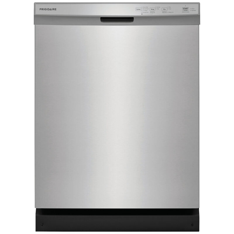 Frigidaire 24 in. Front Control Dishwasher with 54 dBa Sound Level, MaxDry & Pocket - Stainless Steel, Stainless Steel, hires