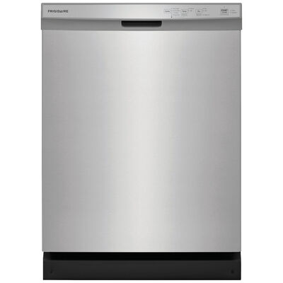 Frigidaire 24 in. Built-In Dishwasher with Front Control, 54 dBA Sound Level, 14 Place Settings, 4 Wash Cycles & Sanitize Cycle - Stainless Steel | FDPC4314AS