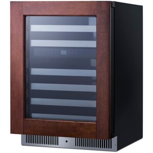 Summit 24 in. Undercounter Right-Hinged Wine Cooler with Metal Racks, Dual Temperature Zones & 48 Bottle Capacity - Custom Panel Ready, , hires