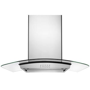 Whirlpool 30 in. Convertible Chimney Style Range Hood with 400 CFM, 3 Fan Speeds & 2 LED Lights - Stainless Steel, , hires