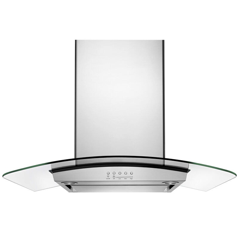 Whirlpool 30 in. Convertible Chimney Style Range Hood with 400 CFM, 3 Fan Speeds & 2 LED Lights - Stainless Steel, , hires