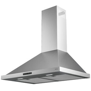 Zephyr 30" Chimney Style Range Hood with 4 Speed Settings, 600 CFM, Convertible Venting & 2 LED Lights - Stainless Steel, , hires