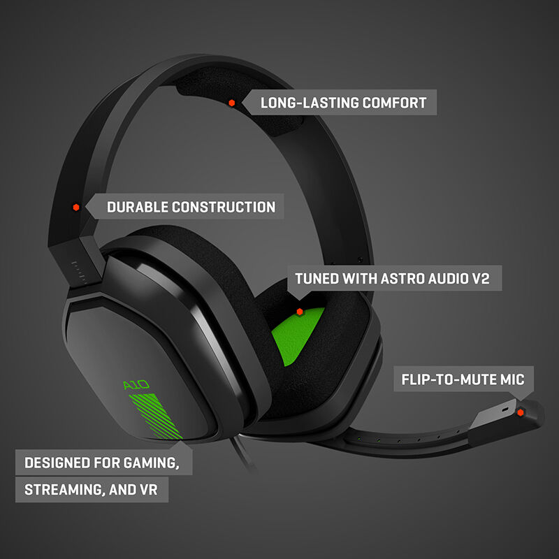 Astro Gaming A10 Wired Stereo Gaming Headset for Xbox Series X|S & Xbox One (Grey/Green), , hires