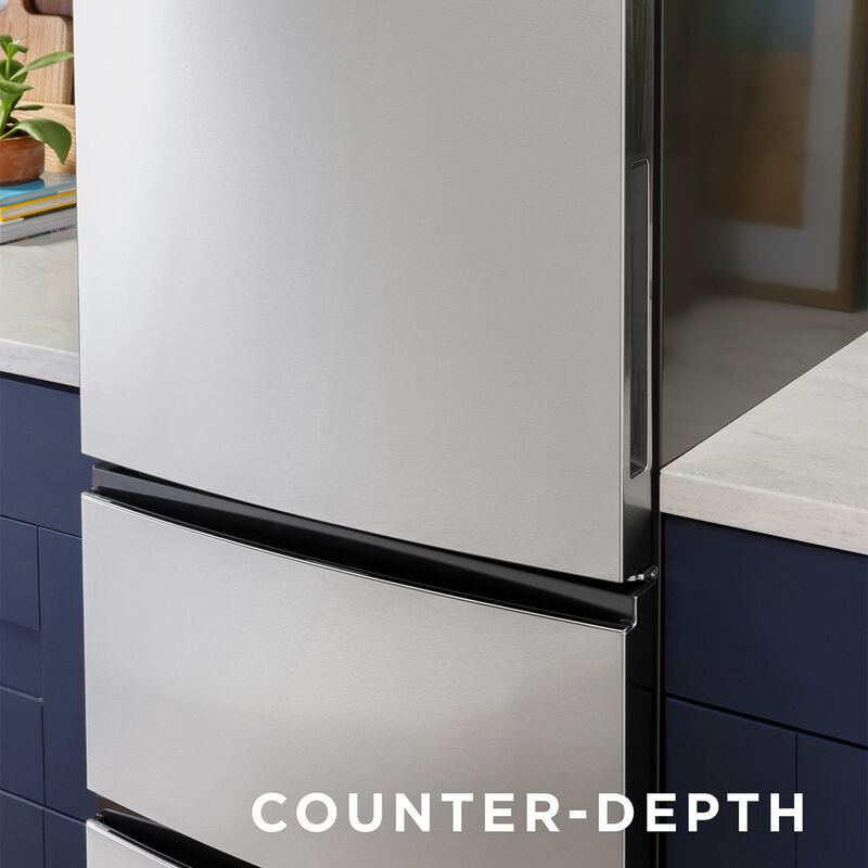 GE 24 in. 11.9 cu. ft. Counter Depth Bottom Freezer Refrigerator - Stainless Steel, , hires