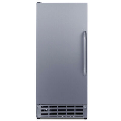 Summit 15 in. Built-In Undercounter Commercial-Use Ice Maker with 25 lb. Ice Storage, Auto-Defrost & Digital Control - Stainless Steel | BIM44G