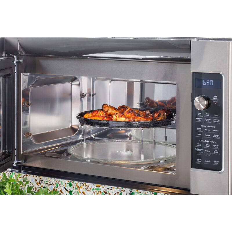 Cafe 30" 1.7 Cu. Ft. Over-the-Range Microwave with 10 Power Levels, 300 CFM & Sensor Cooking Controls - Stainless Steel, Stainless Steel, hires