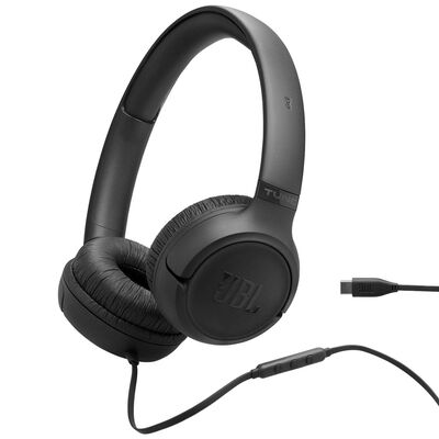 JBL Tune 530C USB-C Wired On-Ear Headphone - Black | JBLT530CBLK