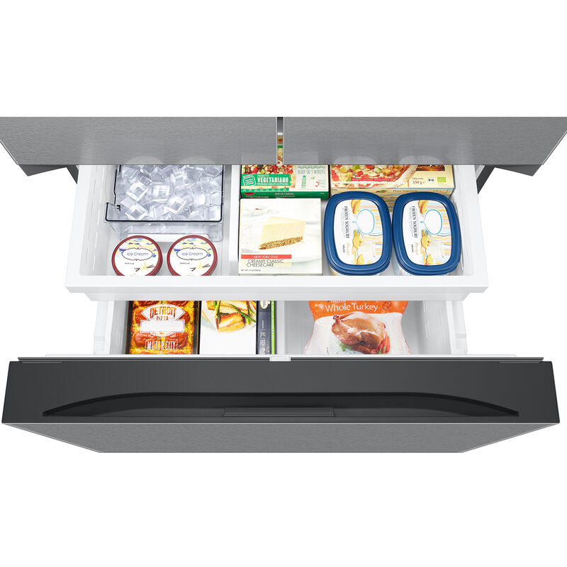 Samsung Bespoke 36 in. 31.5 cu. ft. Smart French Door Refrigerator with Ice Maker - Fingerprint Resistant Stainless Steel, , hires