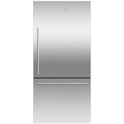 Fisher & Paykel Series 5 31 in. 17.1 cu. ft. Smart Counter Depth Bottom Freezer Refrigerator with Ice Maker - Stainless Steel | RF170WDRJX5