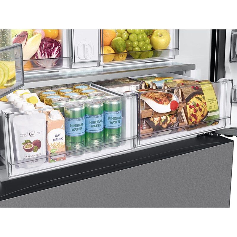 Samsung Bespoke 36 in. 24 cu. ft. Smart Counter Depth French Door Refrigerator with Internal Water AutoFill Pitcher - Stainless Steel, Stainless Steel, hires