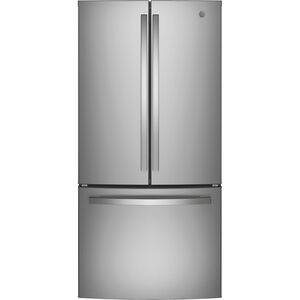 GE 33 in. 18.6 cu. ft. Counter Depth French Door Refrigerator with Internal Water Dispenser - Stainless Steel, Stainless Steel, hires