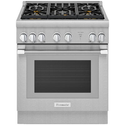 Thermador Pro Harmony Professional Series 30 in. 4.6 cu. ft. Convection Oven Freestanding Gas Range with 5 Sealed Burners - Stainless Steel | PRG305WH
