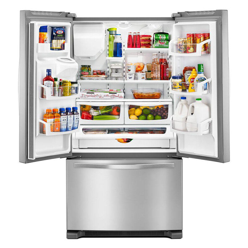 Whirlpool 36 in. 24.7 cu. ft. French Door Refrigerator with External Filtered Ice & Water Dispenser - Fingerprint Resistant Stainless, Fingerprint Resistant Stainless, hires