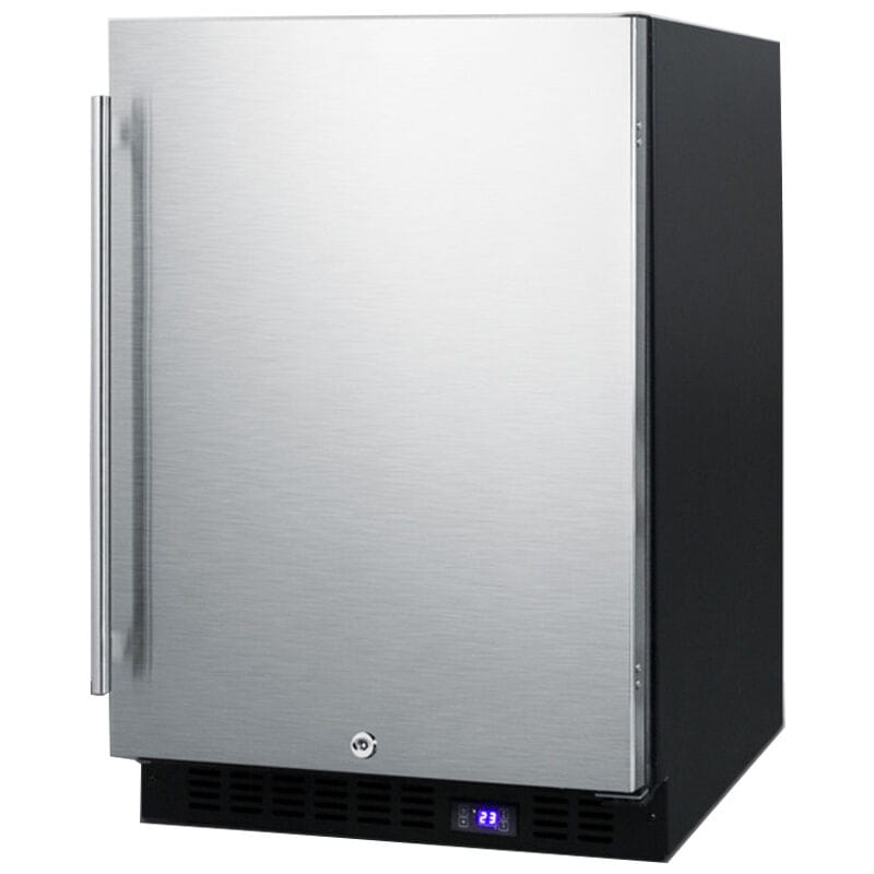 Summit 24 in. 4.6 cu. ft. Built-in Outdoor Frost Free Compact Upright Freezer with Adjustable Shelves - Stainless Steel, , hires