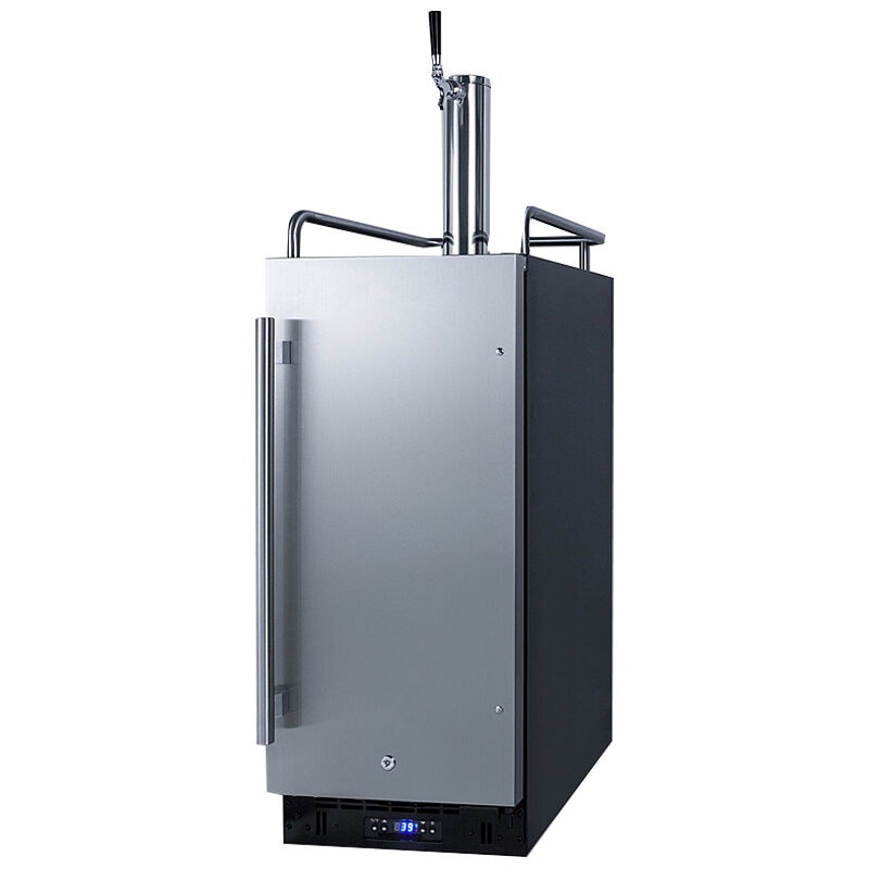 Summit 15 in. 2.9 cu. ft. Beer Dispenser with 1 Tap, Digital Controls & Digital Thermostat - Stainless Steel, , hires