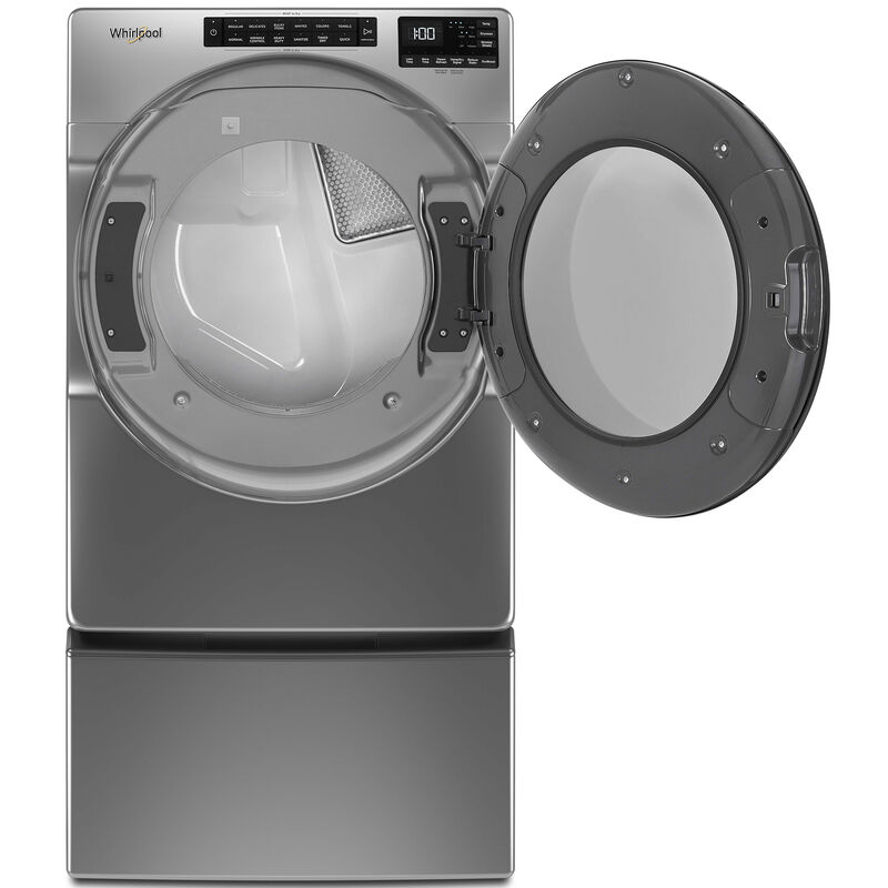 Whirlpool 27 in. 7.4 cu. ft. Stackable Ventless Electric Dryer with Heat Pump & Sensor Dry - Chrome Shadow, , hires