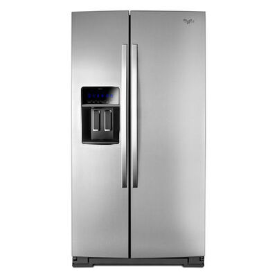 Whirlpool 36 in. 19.8 cu. ft. Counter Depth Side-by-Side Refrigerator with External Ice & Water Dispenser- Stainless Steel | WRS970CIDM