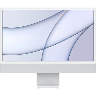 Apple iMac 24" (Mid 2021) with Apple M1, 4.5K Retina Display, 8GB RAM, 256GB SSD, Apple 7-core GPU, MacOS Big Sur- Silver | MGTF3LL/A