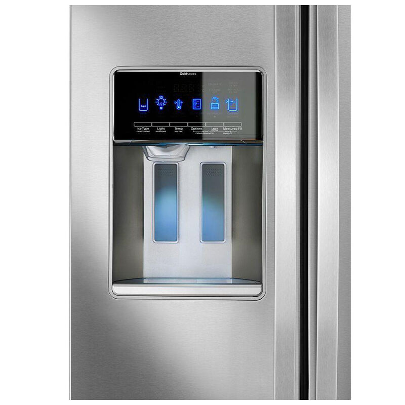 Whirlpool 36 in. 19.8 cu. ft. Counter Depth Side-by-Side Refrigerator with External Ice & Water Dispenser- Stainless Steel, Stainless Steel, hires