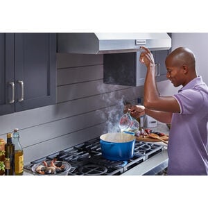 KitchenAid 36 in. Ducted Canopy Pro Style Style Range Hood with 4 Fan Speeds & 2 LED Lights - Stainless Steel, , hires