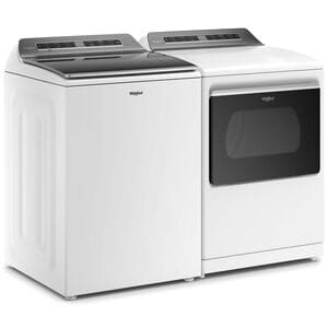 Whirlpool 27 in. 7.4 cu. ft. Top Loading Electric Dryer with 36 Dryer Programs,7 Dry Options, Sanitize Cycle, Wrinkle Care & Sensor Dry - White, White, hires