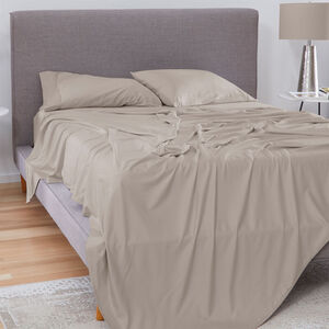 BEDGEAR Basic Twin Size Sheet Set (Ideal for Adj. Bases) - Medium Beige, , hires