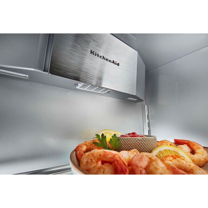 KitchenAid 42 in. 25.5 cu. ft. Built-In Counter Depth Side by Side Refrigerator with Ice Maker - Stainless Steel with PrintShield Finish, , hires