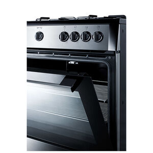 Summit 24 in. 2.5 cu. ft. Gas Range with 4 Sealed Burners - Stainless Steel, , hires