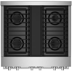JennAir Noir Series 30 in. 4.1 cu. ft. Smart True European Convection Gas Range with 4 Sealed Burners - Stainless Steel, , hires