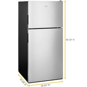 Whirlpool 30 in. 18.2 cu. ft. Top Freezer Refrigerator with Ice Maker - Stainless Steel, , hires