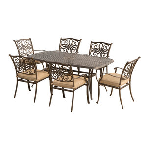 Hanover Traditions 7-Piece Outdoor Dining Set- Tan, , hires