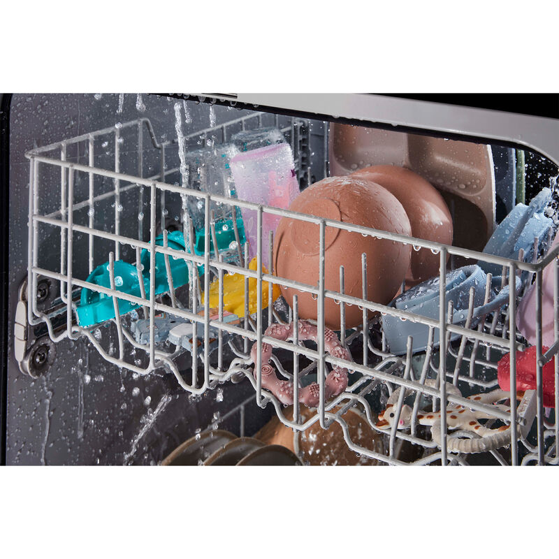 Whirlpool 24 in. Built-In Dishwasher with Front Control, 57 dBA Sound Level, 12 Place Settings, 4 Wash Cycles & Sanitize Cycle - Stainless Steel, Stainless Steel, hires