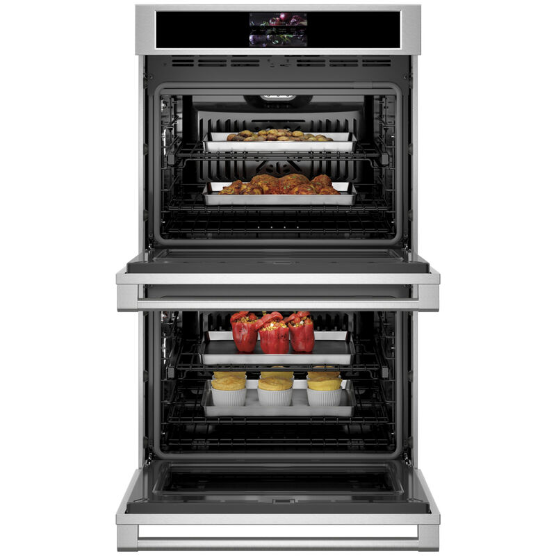 Monogram 30" 10.0 Cu. Ft. Electric Smart Double Wall Oven with True European Convection & Self Clean - Stainless Steel, , hires