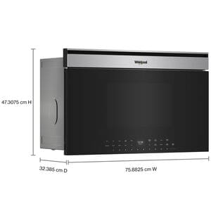 Whirlpool 30 in. 1.1 cu. ft. 1000W Smart Built-In Microwave with Convection & Sensor Cooking - Fingerprint Resistant Stainless, , hires
