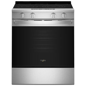Whirlpool 30 in. 5.3 cu. ft. Smart Air-Fry Standard Convection Electric Range with Radiant Burners - Fingerprint Resistant Stainless Steel, , hires