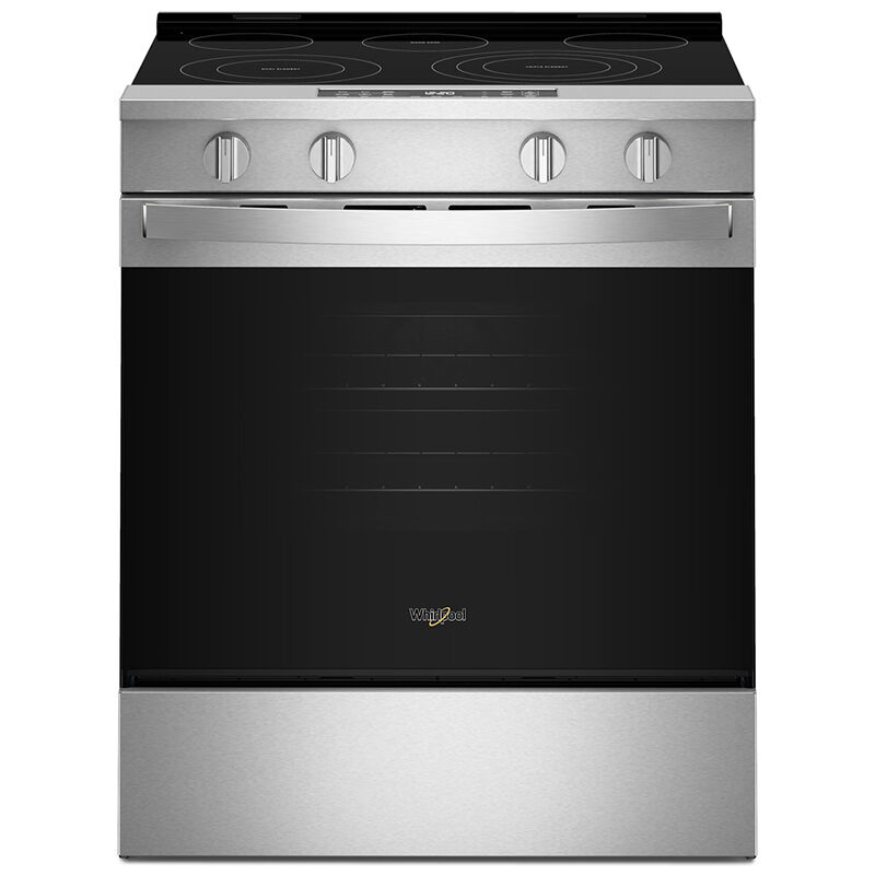 Whirlpool 30 in. 5.3 cu. ft. Smart Air-Fry Standard Convection Electric Range with Radiant Burners - Fingerprint Resistant Stainless Steel, , hires