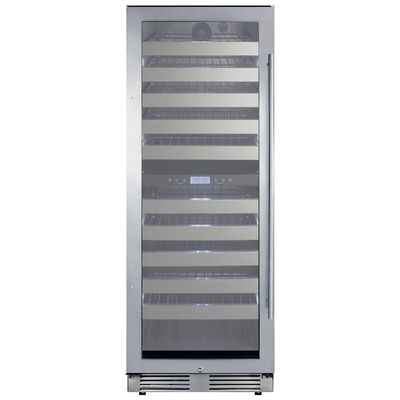 Summit 24 in. Full-Size Built-In or Freestanding Wine Cooler with 116 Bottle Capacity, Dual Temperature Zones & Digital Control - Stainless Steel | SWCP2116LHD